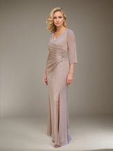 Sheath/Column V-Neck Floor-Length Chiffon Mother of the Bride Dress